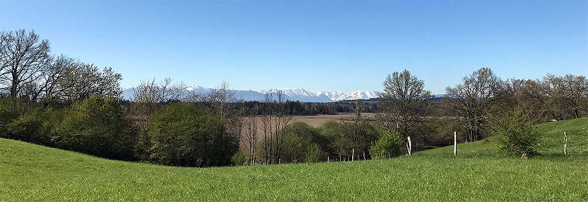 Vereiste Landschaft – Blick auf Seeshaupt im Winter