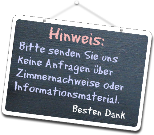 Kontaktformular Hinweis