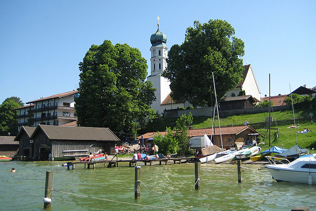 Biergarten Lidl, direkt am Starnberger See in Seeshaupt