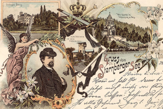 So zeigt eine alte Postkarte die Gedächtniskapelle für den von seinem bayerischen Volk sehr geliebten Monarchen König Ludwig II.