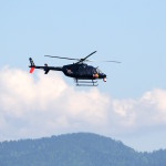 Heute habe ich die ersten Vorboten des G7-Wahnsinns in Elmau erlebt, eine Helikopterstaffel auf ihrem Weg nach München